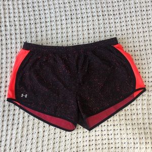 Under Armour Orange and Black Running Shorts